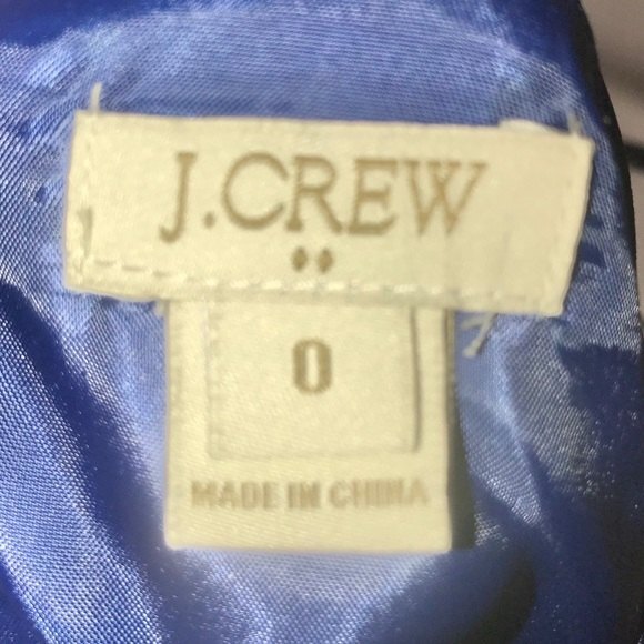 J. Crew Blue & Black Printed Three Quarter Sleeve Gallery Shift Mini Dress - Picture 7 of 11